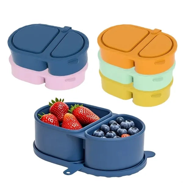 Silicone Double Compartment Snack Containers
