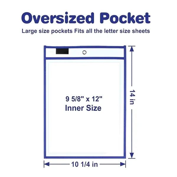 Dry Erase Pockets Sleeves with Rings