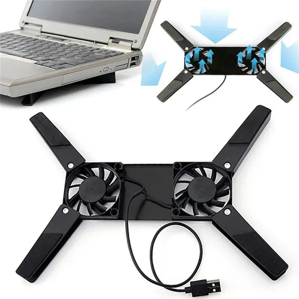 Foldable USB Laptop Cooling Pad/Dual Fan