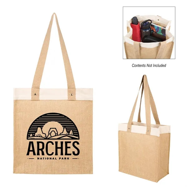 Stephen 12 Oz. Recycled Cotton & Jute Tote Bag