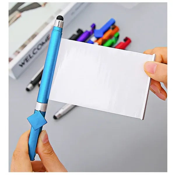 Multi-Function Gel Pen with Pull-Flag Advertising Design