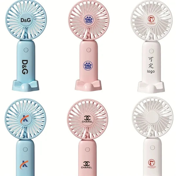 3 Speed Adjustable Fan with Phone Holder Base