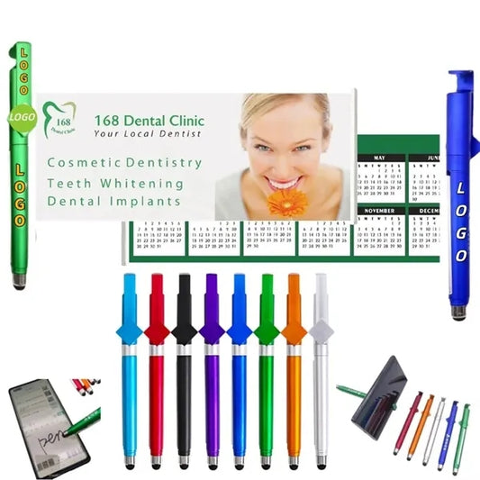Multi-Function Gel Pen with Pull-Flag Advertising Design