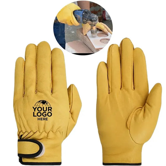 Real Leather Safety Protection Wear Resistant Work Gloves