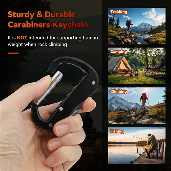 Outdoor Multitool Carabiner with Pocket Knife Scissors
