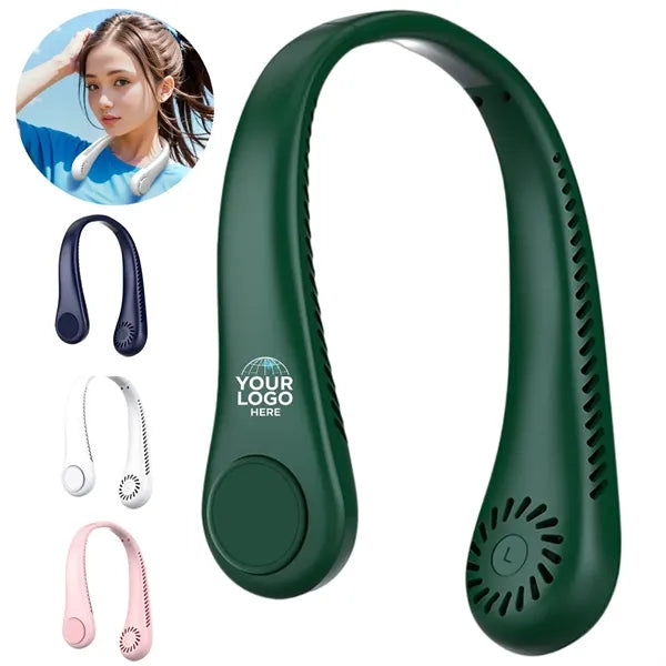3-Speed Adjustment USB Rechargeable Bladeless Neck Fan