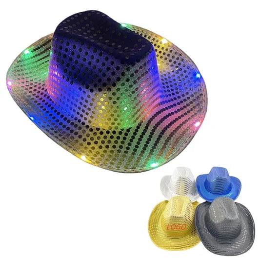Sequin LED Cowboy hat