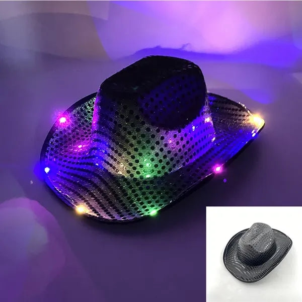 Sequin LED Cowboy hat