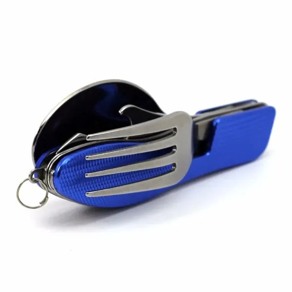 4-In-1 Camping Utensil Set Compact Travel Cutlery