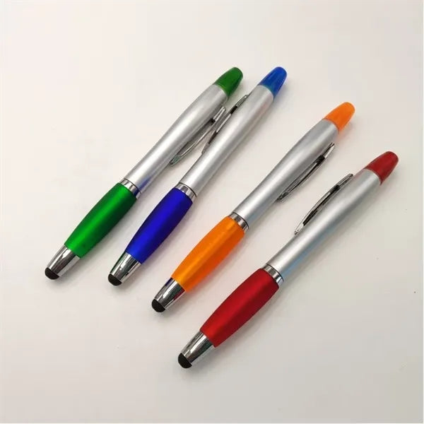 3-in-1 Ballpoint Stylus Pen with Highlighter Marker