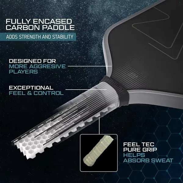16Mm Honeycomb Core Raw Carbon Fiber Pickleball Paddle