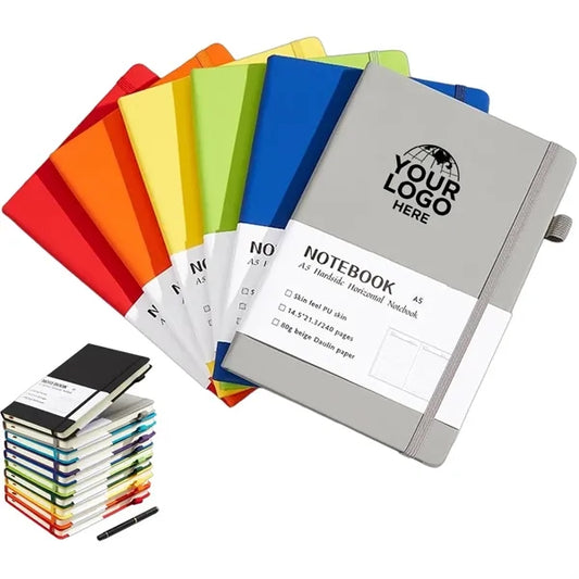 A5 Size PU Leather Notebook with Strap & Pen Loop