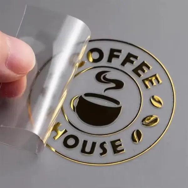 Peel and Stick Metal Logo Decal