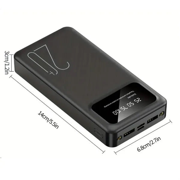 Mini 20000mAh Power Bank with Dual LED Flashlights
