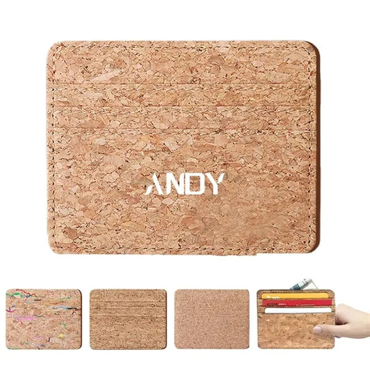 Eco-Friendly Cork Wallet Safety Card Sleeve