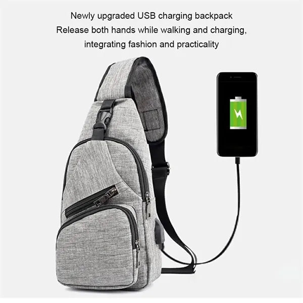 Multipurpose Chest Sling Bag with USB Port