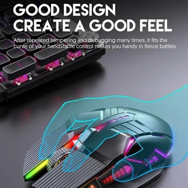 3200dpi Ergonomic Wired Gaming Led Silent Mouse