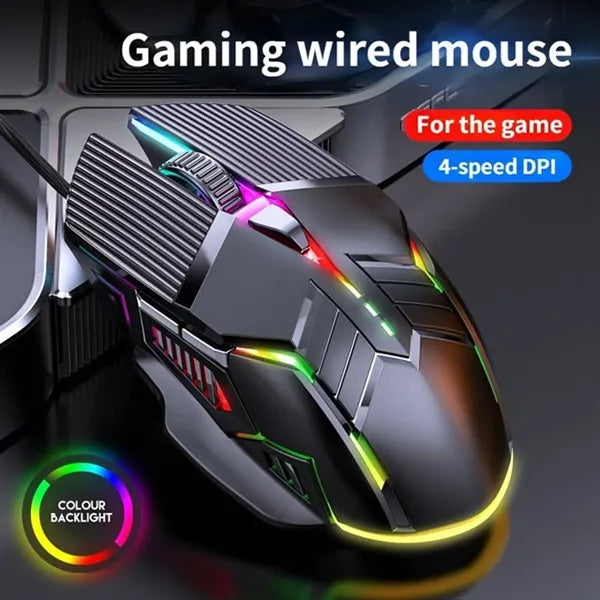 3200dpi Ergonomic Wired Gaming Led Silent Mouse