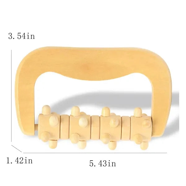 Handheld Wooden Roller Massager