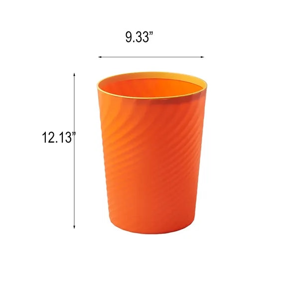 Spiral Shaped Minimalist Lidless Trash Can