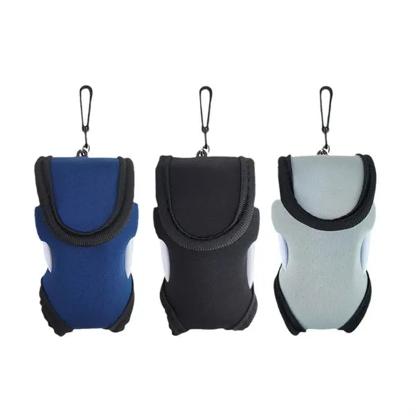 Neoprene Golf Ball and Accessories Pouch With Carabiner Clip