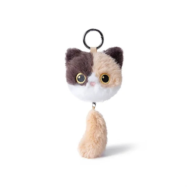 6-Inch Plush Feline Keychain Pendant