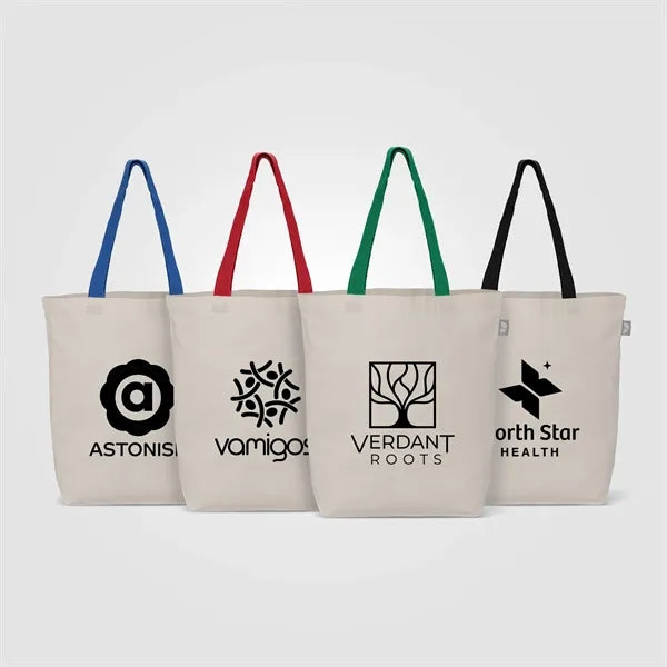 Tonga Recycled 5oz Cotton Colored Handle Tote Bag - 11L