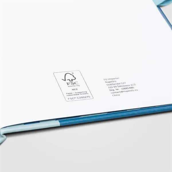 Grete Recycled Wave Pattern Journal - A5 - Debossed