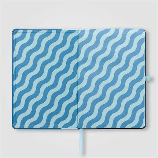 Grete Recycled Wave Pattern Journal - A5 - Debossed