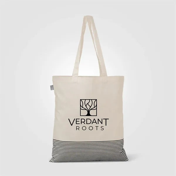 Aro Recycled 5oz Cotton Micro Stripe Tote Bag - 9.7L