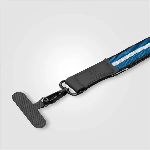 Newport rPET Chevron Phone Lanyard 17.19x1in -Deboss