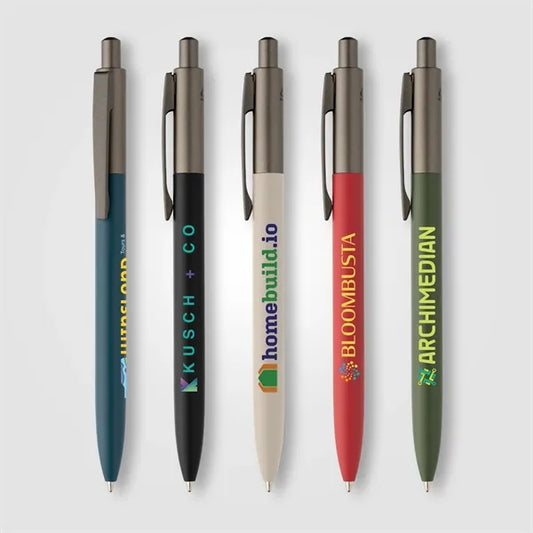 Koro Recycled Aluminum Gunmetal Trim Pen - Full-Color Inkjet