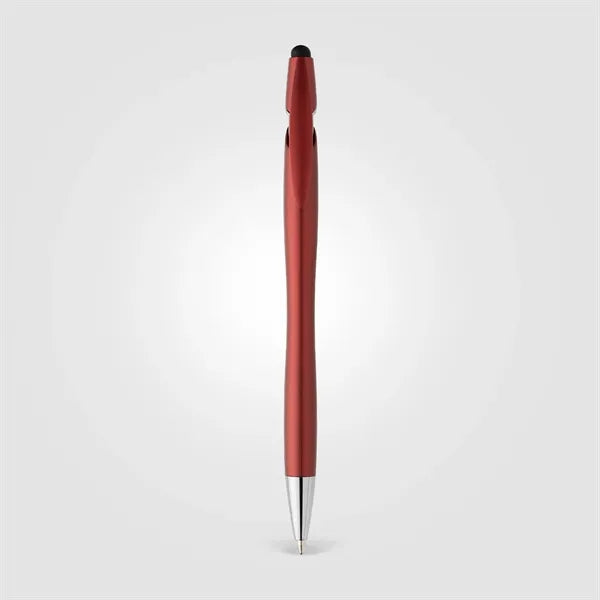 La Jolla Recycled Plastic Metallic Stylus Pen - Silkscreen