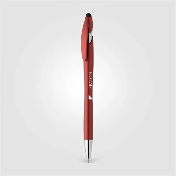 La Jolla Recycled Plastic Metallic Stylus Pen - Silkscreen