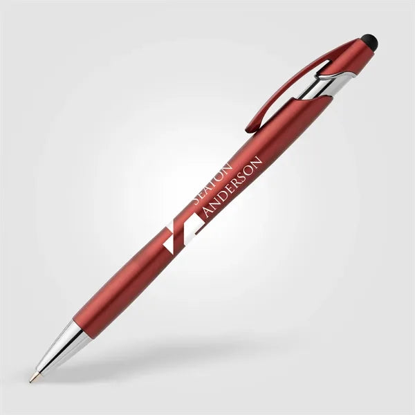 La Jolla Recycled Plastic Metallic Stylus Pen - Silkscreen