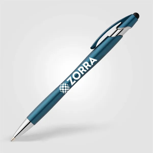 La Jolla Recycled Plastic Metallic Stylus Pen - Silkscreen