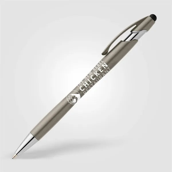 La Jolla Recycled Plastic Metallic Stylus Pen - Silkscreen