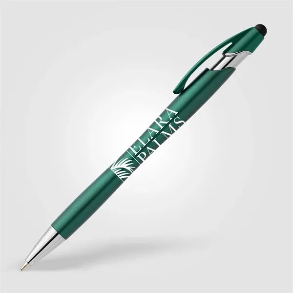 La Jolla Recycled Plastic Metallic Stylus Pen - Silkscreen