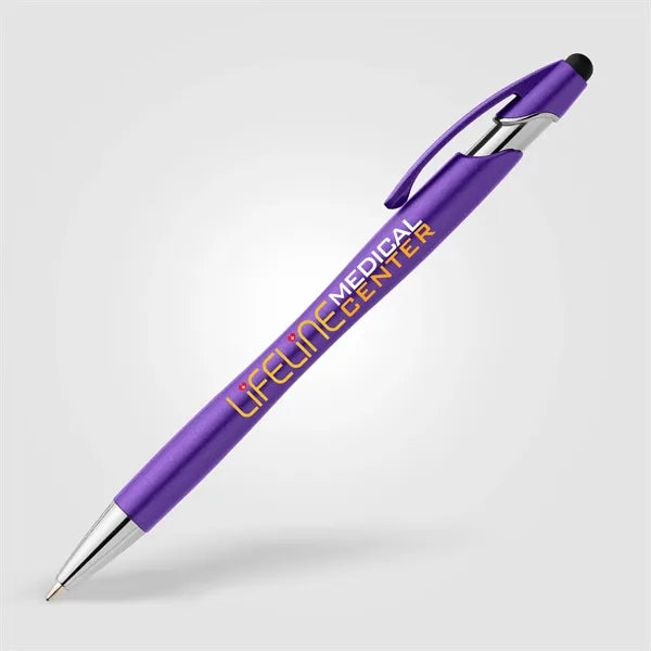 La Jolla Recycled Plastic Metallic Stylus Pen - ColorJet