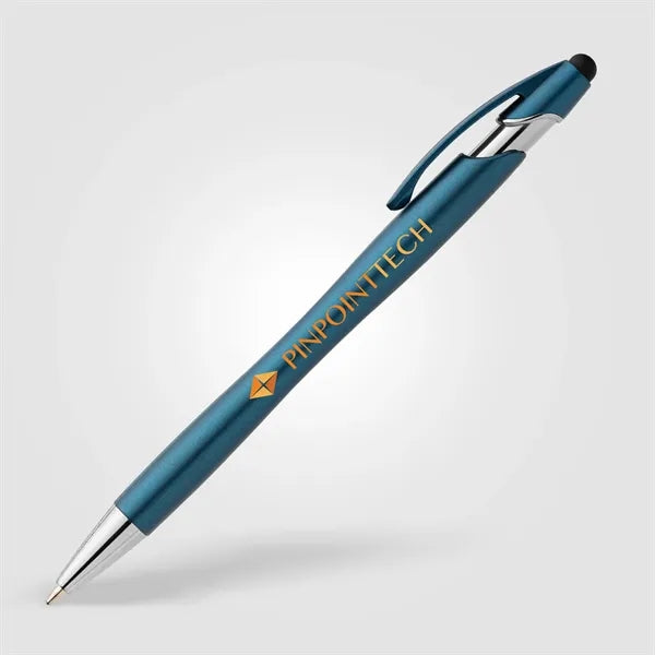 La Jolla Recycled Plastic Metallic Stylus Pen - ColorJet