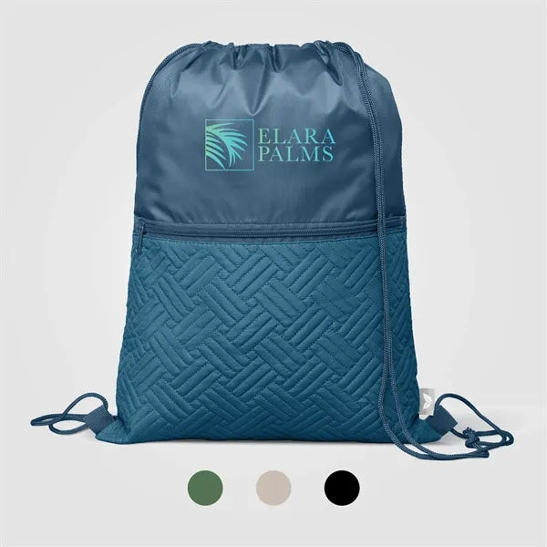 Sora Recycled 210D Quilted Drawstring Bag 6L -ColorJet