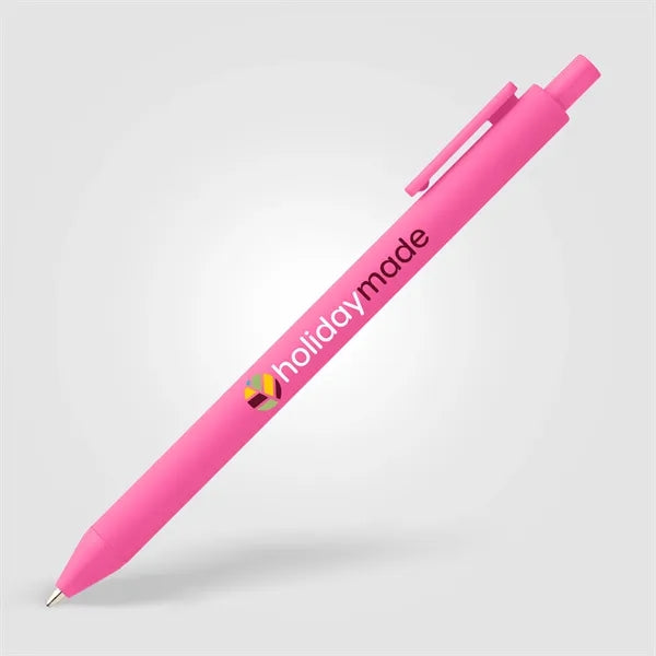 Bloom Recycled Plastic Retractable Soft Touch Pen - ColorJet