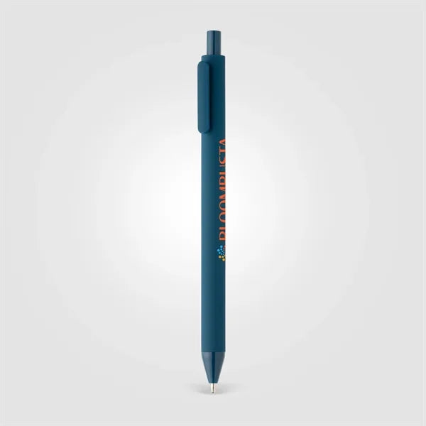 Bloom Recycled Plastic Retractable Soft Touch Pen - ColorJet