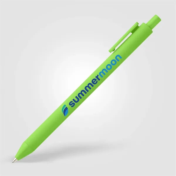 Bloom Recycled Plastic Retractable Soft Touch Pen - ColorJet
