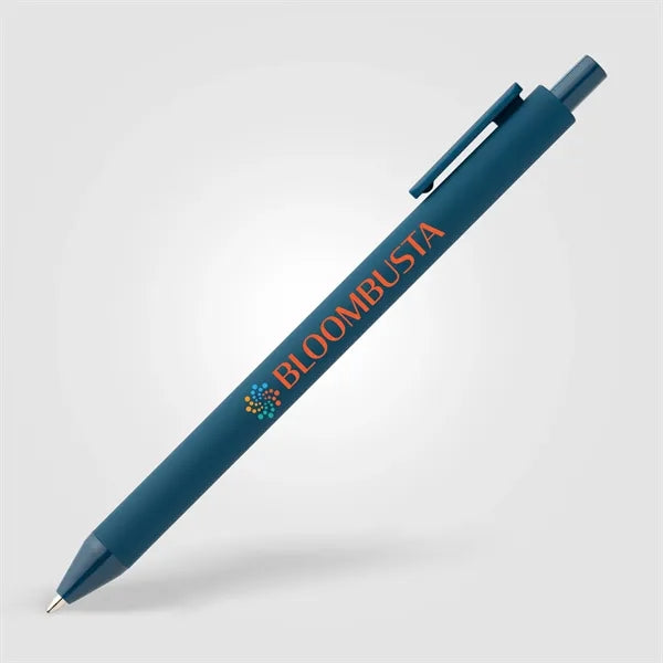 Bloom Recycled Plastic Retractable Soft Touch Pen - ColorJet