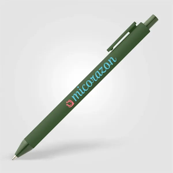 Bloom Recycled Plastic Retractable Soft Touch Pen - ColorJet