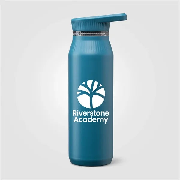 Majesty Recycled Stainless Steel Dual-Lid Bottle - 25 oz.