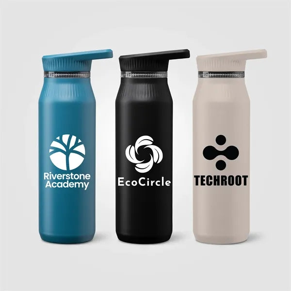 Majesty Recycled Stainless Steel Dual-Lid Bottle - 25 oz.