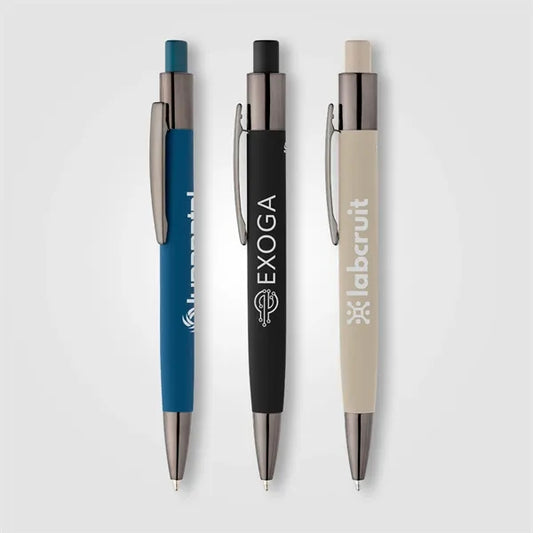 Malmo Recycled Aluminum Soft Touch Barrel Pen - Laser
