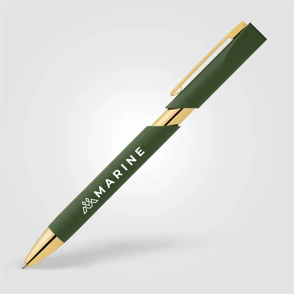 Aurelia Recycled Plastic Gold Trim Pen - Pad Print